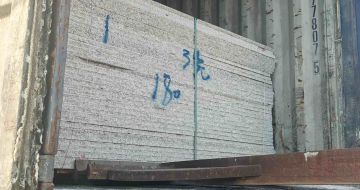 嘉兴 芝麻白花岗岩石材3.0公分光面毛板装柜出货