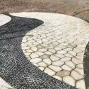 嘉兴 黄金麻冰裂纹地铺石工地铺装案例