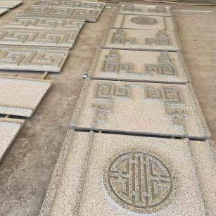 嘉兴 白麻花岗岩外墙立面雕刻板
