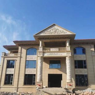 嘉兴 黄金麻花岗岩别墅外墙干挂