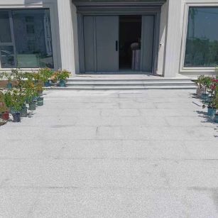 嘉兴 芝麻白花岗岩地铺石地面铺装