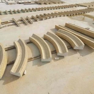 嘉兴 黄金麻花岗岩别墅线条