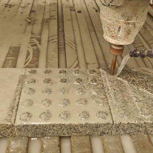 嘉兴 芝麻白花岗岩石材盲人石、盲道石、盲点石