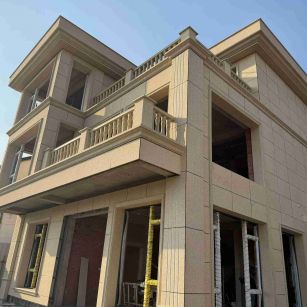 嘉兴 黄金麻花岗岩石材荔枝面外墙干挂效果展示