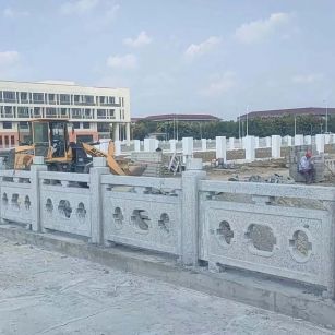 嘉兴 白麻花岗岩荔枝面河道栏杆