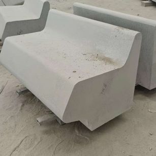 嘉兴 芝麻白花岗岩异形坐凳，石凳