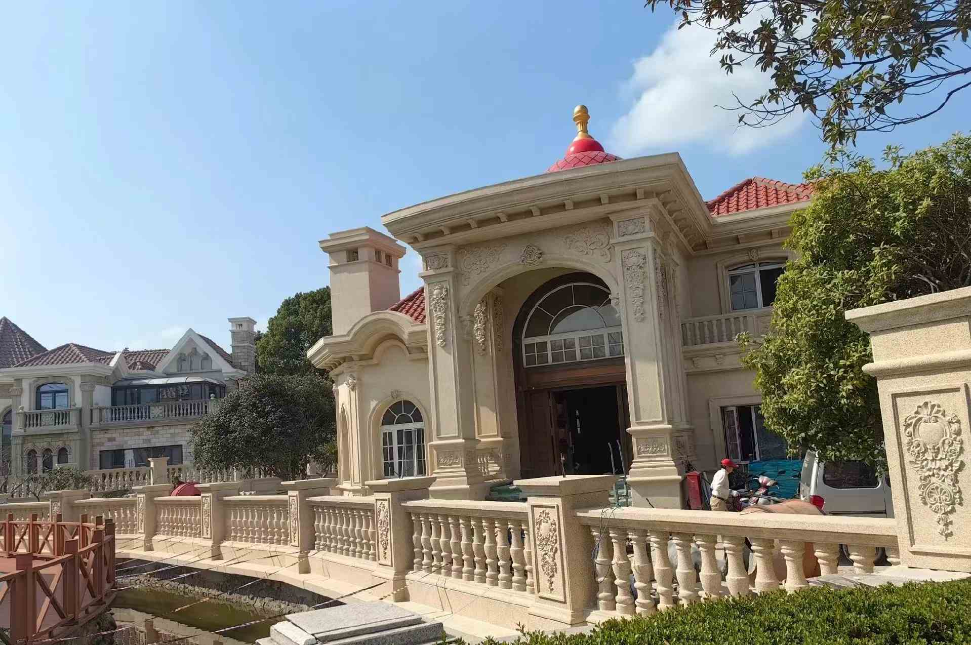 嘉兴 黄金麻花岗岩欧式别墅