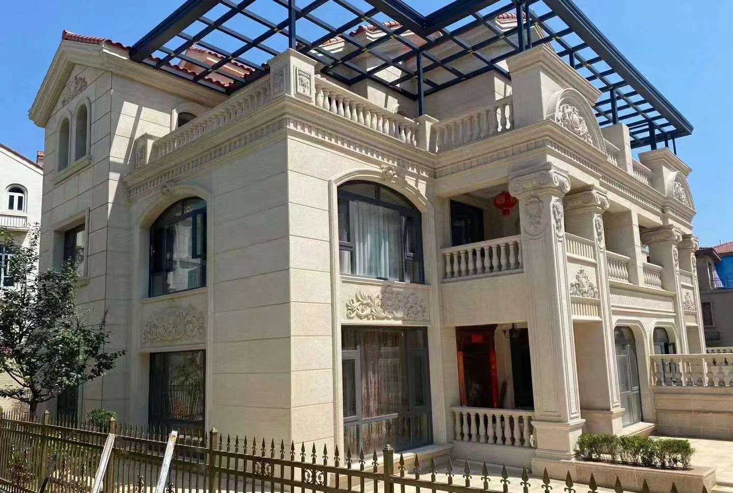 嘉兴 黄金麻花岗岩荔枝面别墅外墙干挂