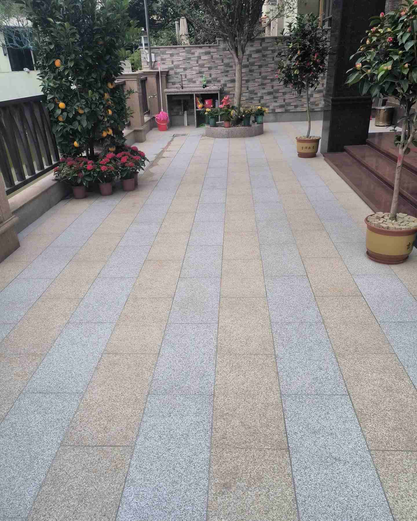 嘉兴 黄金麻白麻荔枝面庭院铺装展示