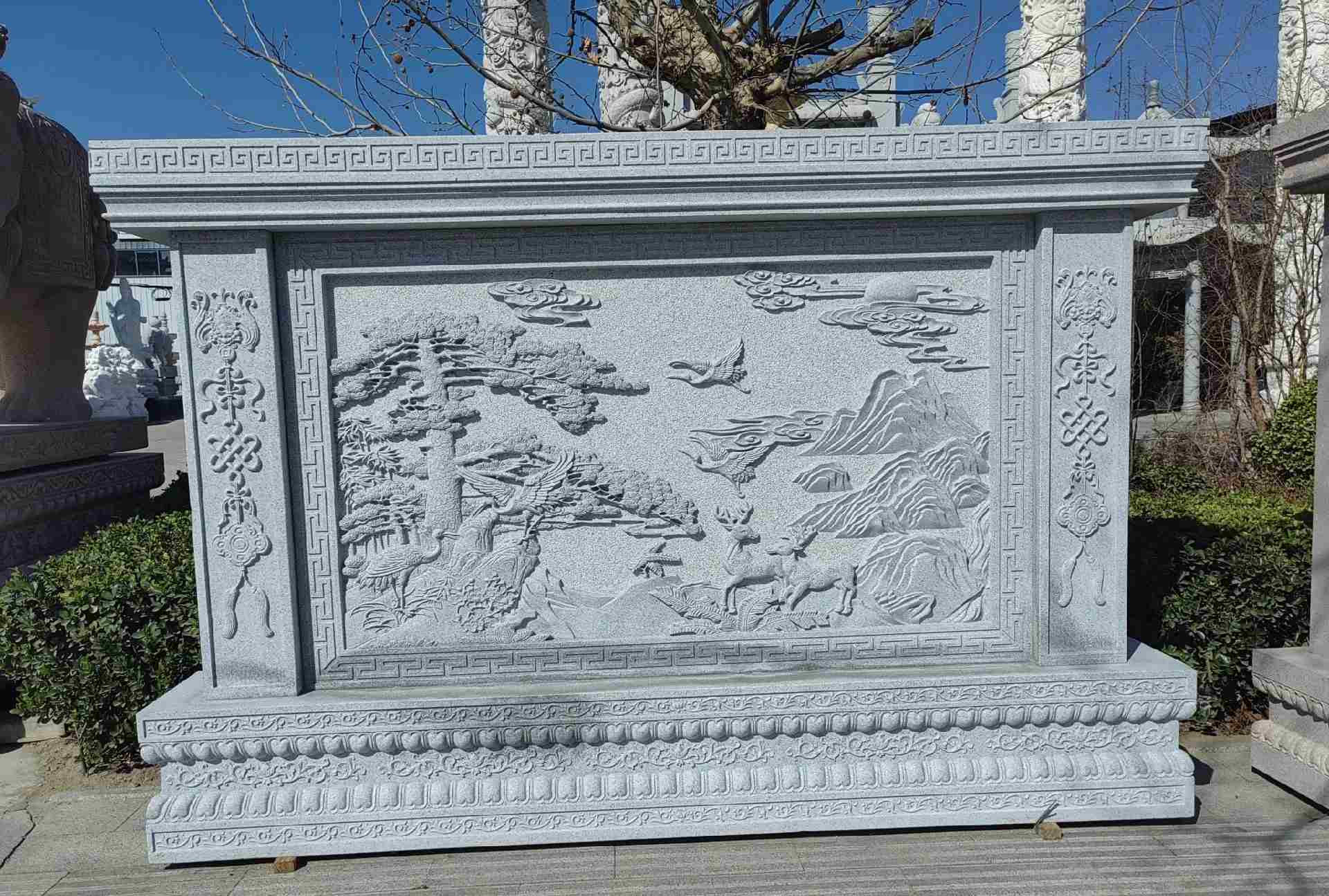 嘉兴 芝麻白大型照壁，屏风，影壁