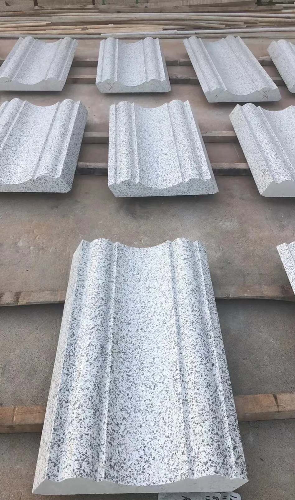 嘉兴 白麻花岗岩光面别墅线条