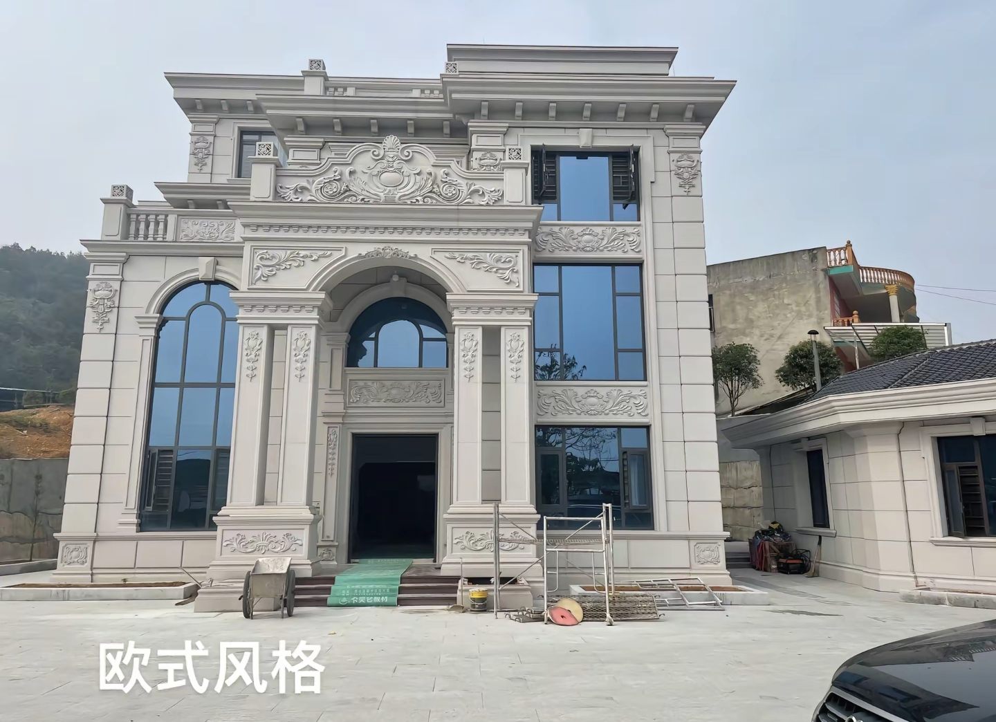 嘉兴 白麻花岗岩别墅外墙干挂