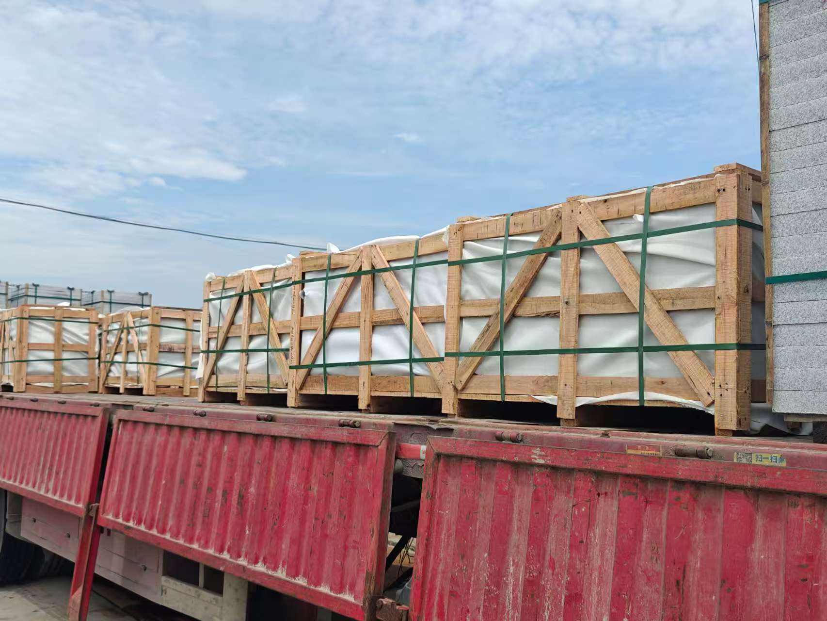 嘉兴 芝麻白花岗岩地铺石出口专车-泰国游